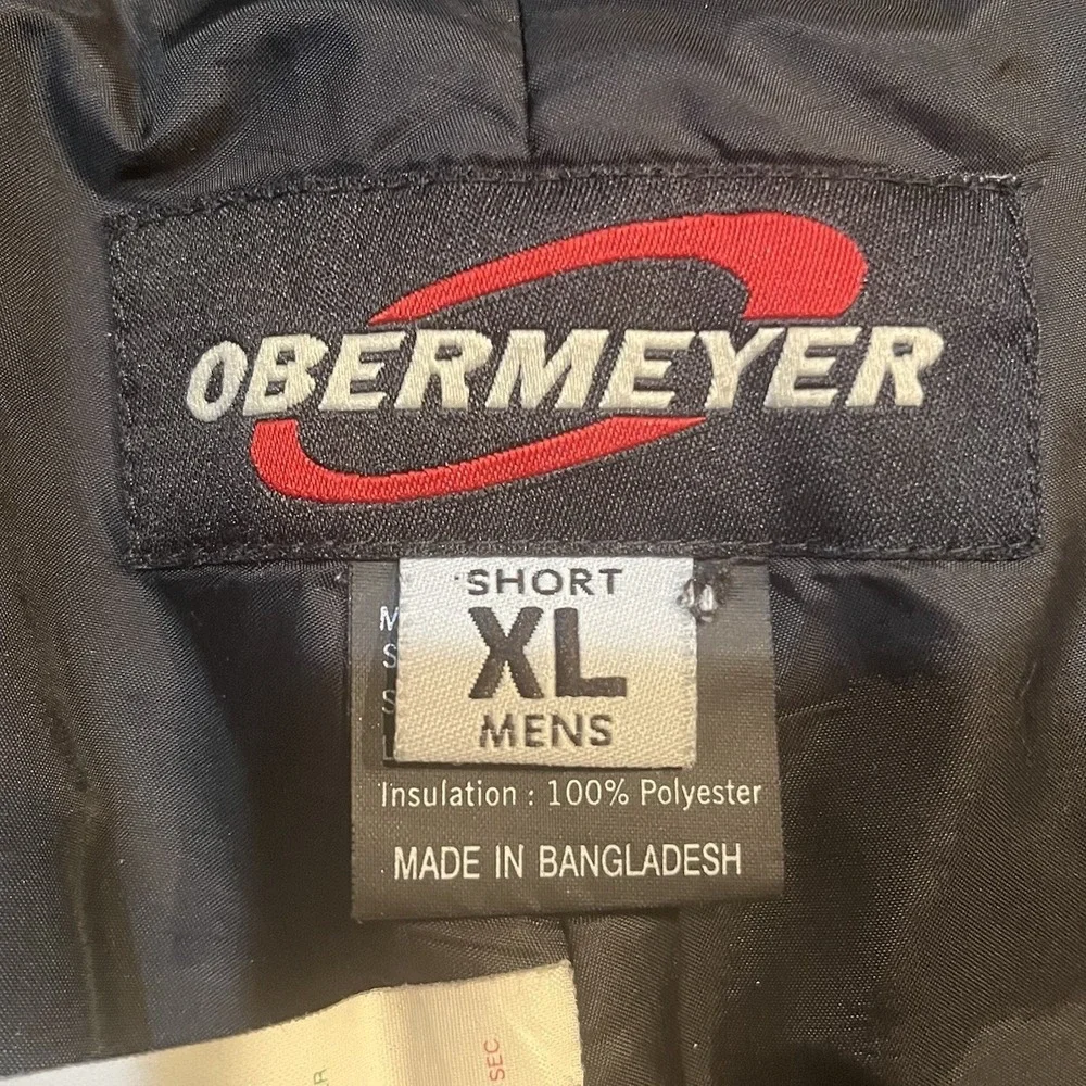 Obermeyer Mens XL Short Black Insulated Ski Snowboard‎ Pants Adjustable Waist